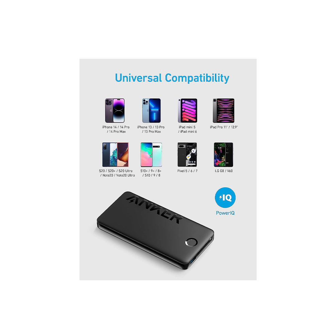 Anker 323 USB-C Power Bank 10000mAh - Black in Qatar Anker 323 USB-C Power Bank 10000mAh - Black in Qatar